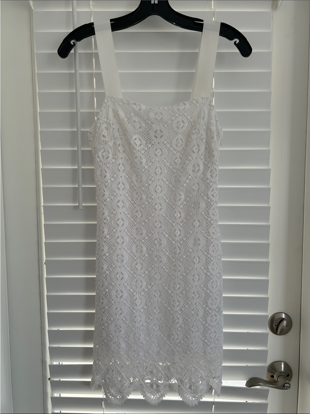Miguelina White Lace Mini Dress
